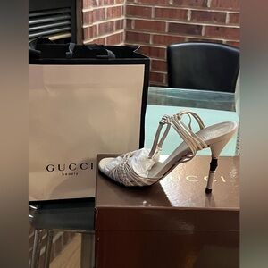 Gucci Women's Cream Strappy Heels